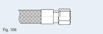 Sleeve with hexagonal and cylindrical pipe thread in compliance with EN 10226-1 (DIN 2999), sealing surface on face side