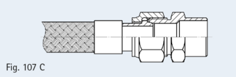 As Fig. 107, but with screw-in part with weld-on pipe sockets