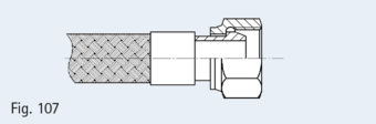 Conical nipple and union nut with pipe thread in compliance with EN 10226-1 (DIN 2999)