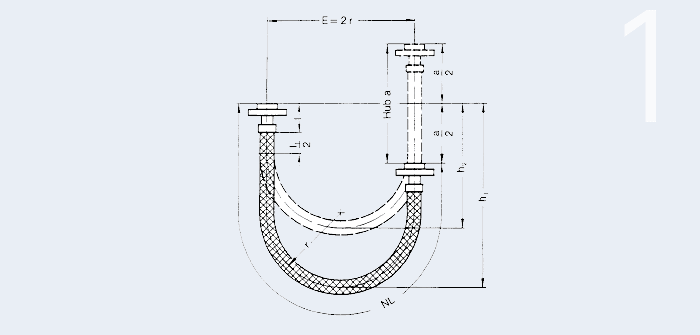 9.1.1 Einbauschema 180°-Bogen senkrecht Bewegung: senkrecht